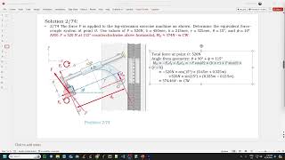 Engineering Mechanics Chapter 2 Q74 [upl. by Nevlin]