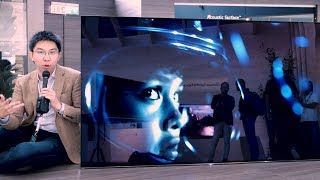 Sony 77inch Bravia A1 A1E OLED TV at IFA 2017 [upl. by Aleksandr]