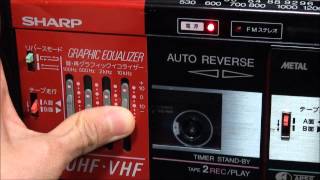 【HD】SHARP QTY9 Wラジカセ BoomBox Ghettoblaster [upl. by Signe]