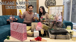 SHADI KI SALAMI amp GIFTS UNBOXING 😍  Itni Ziada Salami Hogai 😱 [upl. by Gerdy]