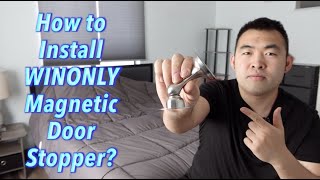 How to Install WINONLY Magnetic Door Stopper [upl. by Sitruc75]