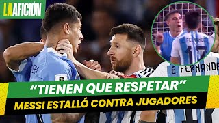 Lionel Messi estalla contra jugadores de Uruguay tras derrota de Argentina [upl. by Ahsar]