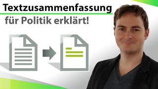 Politik Wie fasse ich einen Text richtig zusammen Textzusammenfassung für Abitur [upl. by Aikan]