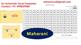 Seating Plan in Excel for different column and Rows Hall [upl. by Kayle]