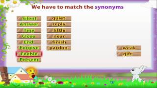 Learn Grade 3  English Grammar  Synonyms [upl. by Bettye]