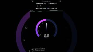 Starlink Speedtest During a severe storm ⛈️ internet starlink starlinkinternet speedtest shorts [upl. by Barsky]