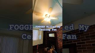 HOT SHOT FOGGER killed my Ceiling Fan shorts insectrepellent [upl. by German]