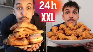 JE MANGE QUE LA NOURRITURE XXL PENDANT 24H [upl. by Hannej]