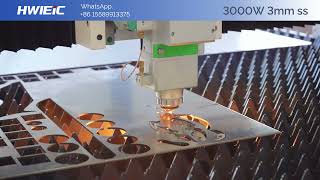 【HWlEiC】3000w laser cutting 3mm stainless steel 45S [upl. by Calida631]