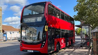 London Bus Route 217  Turnpike Lane to Waltham Cross  Subtitles  Scary Moment at 0244 [upl. by Narine]