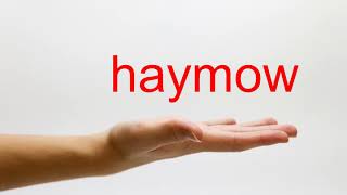 How to Pronounce haymow  American English [upl. by Llenna]