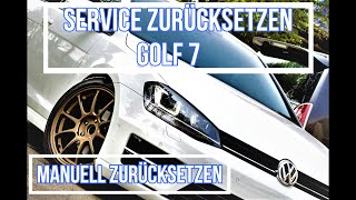 Service Manuell zurücksetzen Golf 7 Service Anzeige löschen Service Reset manually Golf 7 [upl. by Valerian]