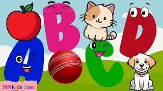 Phonics Song with Words  A For Apple  ABC Alphabet Songs with Sounds for Children abc abcdsong [upl. by Fronia550]