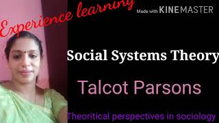 Social systems Theory Talcot Parsons [upl. by Yatnuahc136]