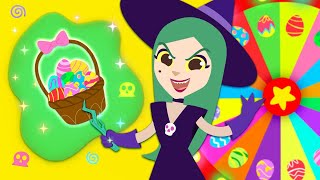 Evil witch STEALS all the SURPRISE EGGS Get them back Plum the Witch  Witches Stories for Kids [upl. by Ainerol]