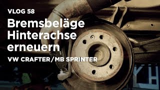 Bremsbeläge Hinterachse erneuern VW CrafterMercedes Sprinter [upl. by Gadmann228]