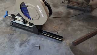 Evolution S380CPS 15inch Metal Chop Saw unboxed First cut review VS Ryobi Best metal saw made [upl. by Chrysler]