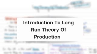 Introduction To Long Run Production Theory  Supply Theory Video 11 [upl. by Griggs]