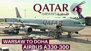 QATAR AIRWAYS AIRBUS A330300 Economy  Warsaw  Doha  Flight Review [upl. by Dieter]