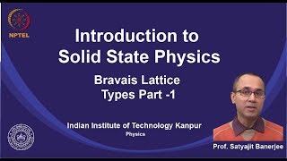 noc19ph02 Lecture 29Bravais Lattice Types PartI [upl. by Htieh]