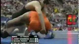 2007 NCAA Finals 165 Mark Perry vs Johny Hendricks Pt 1 [upl. by Leacim404]