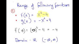 Domain and Range of a Function Part 1 [upl. by Ttreve]