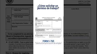 Cómo solicitar un permiso de trabajo en Estados Unidos inmigración uscis [upl. by Emelina]