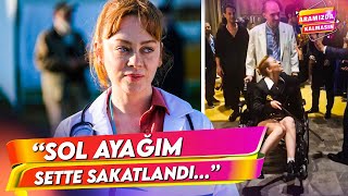 Demet Evgar Dizi Setinde Sakatlandı  Aramızda Kalmasın 111 Bölüm [upl. by Ayekram378]