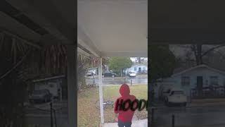 quotYou Stay Herequot Porch Pirate Confronted by ownerringdoorbell caughtfunnyentertainmenttrending [upl. by Siuqaj466]