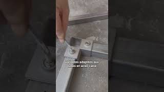 Raccords en aluminium pour tubes en acier carré shorts bricolage astuces [upl. by Ethban]