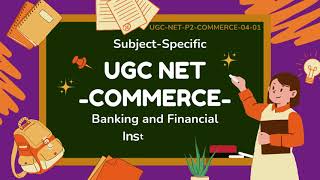 UGC NET Commerce  Banking amp Financial Institutions  100 MCQs [upl. by Davy]