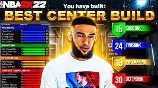 BEST CENTER BUILD ON NBA 2K22 CURRENT GEN MOST OVERPOWERED BUILD ON NBA 2K22 CURRENT GEN [upl. by Atsillac]