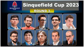 🔴 Round 3  Grand Chess Tour  Sinquefield Cup 2023  Caruana Aronian Nepo Firouzja So Duda [upl. by Ruthann]