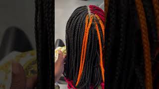 Box braids hairstyle 3 colors combo [upl. by Jaddan]