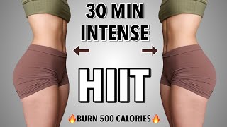 30 MIN KILLER HIIT WORKOUT  Burn 500 Calories  Full Body No Equipment  30x30 Day  25 [upl. by Joslyn19]