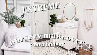 EXTREME NURSERY MAKEOVER on a budget  Gender Neutral Nursery  Decorating Ideas  DIY Nursery [upl. by Lanaj]