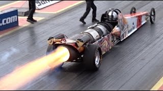 FireForce 5 Jet Car at Santa Pod Raceway  14 Mile 507  298mph [upl. by Busiek]