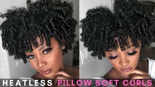 EASY PILLOW SOFT CURLS ON TYPE 4 NATURAL HAIR  No Stretch  No Heat Perm Rod Tutorial [upl. by Derwon]