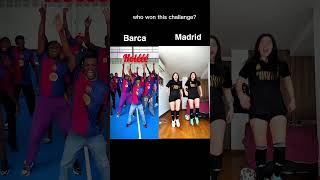 WHO won this challenge Real Madrid vs FC Barcelonacelebrationmadrid barcelona fyp shorts [upl. by Hagai943]