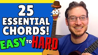 25 MUSTKNOW Ukulele Chords for Beginners  EASY HACKS [upl. by Blankenship]