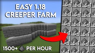 EASY Minecraft 118 Creeper Farm Tutorial  1500 Gunpowder Per Hour  Easy to build [upl. by Khalid]