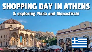 Shopping day in Athens amp Exploring Plaka and Monastiraki [upl. by Naryk]