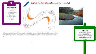 Describe the formation of a meander 4 marks [upl. by Eenahs45]