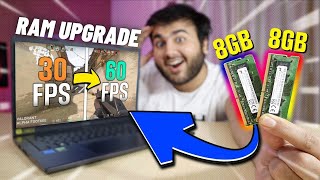 RAM Upgrade 8GB to 16GB Dual Channel in Laptop⚡️ Performance [upl. by Afatsum]