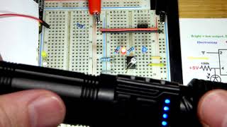 Adjusting Sensitivity of 100K PhotoDiode 555 Timer Reset Circuit [upl. by Euridice570]