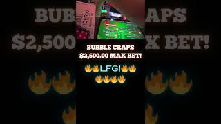 LFG 2500 MAX BET Bubble Craps Roll 951🔥🔥🔥Bluffinbob Realbrettski Shorts Casino Dice [upl. by Aicetel980]