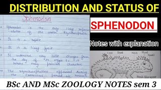 General character distribution habit and habitat affinities of sphenodon notes bsczoology vbu [upl. by Nomyad120]