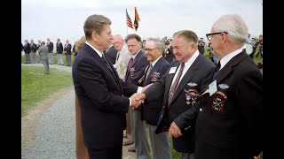 President Reagan speaks at the 40th Anniversary of DDay quotThe Boys of Pointe du Hocquot [upl. by Marlo]