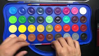 Doms water color review  Art supply Review  36 shades watercolour cakes  Cheap and best [upl. by Girhiny194]