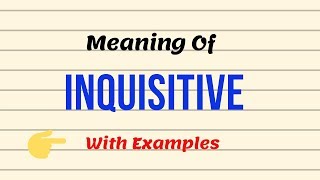 Meaning Of Inquisitive  English Vocabulary Lessons  UrduHindi [upl. by Chloras]